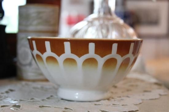ヴィンテージ フランス Luneville ウロコ柄 カフェオレボウル ヴィンテージ フランス Luneville ウロコ柄 カフェオレボウル
