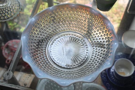 ヴィンテージ FENTON ホブネイル フレンチオパールセント ボウル