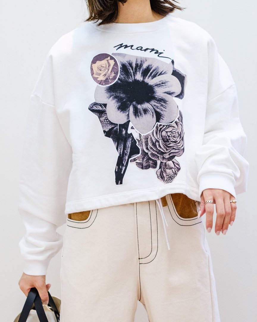 Collaged Flowers Sweat-Shirt