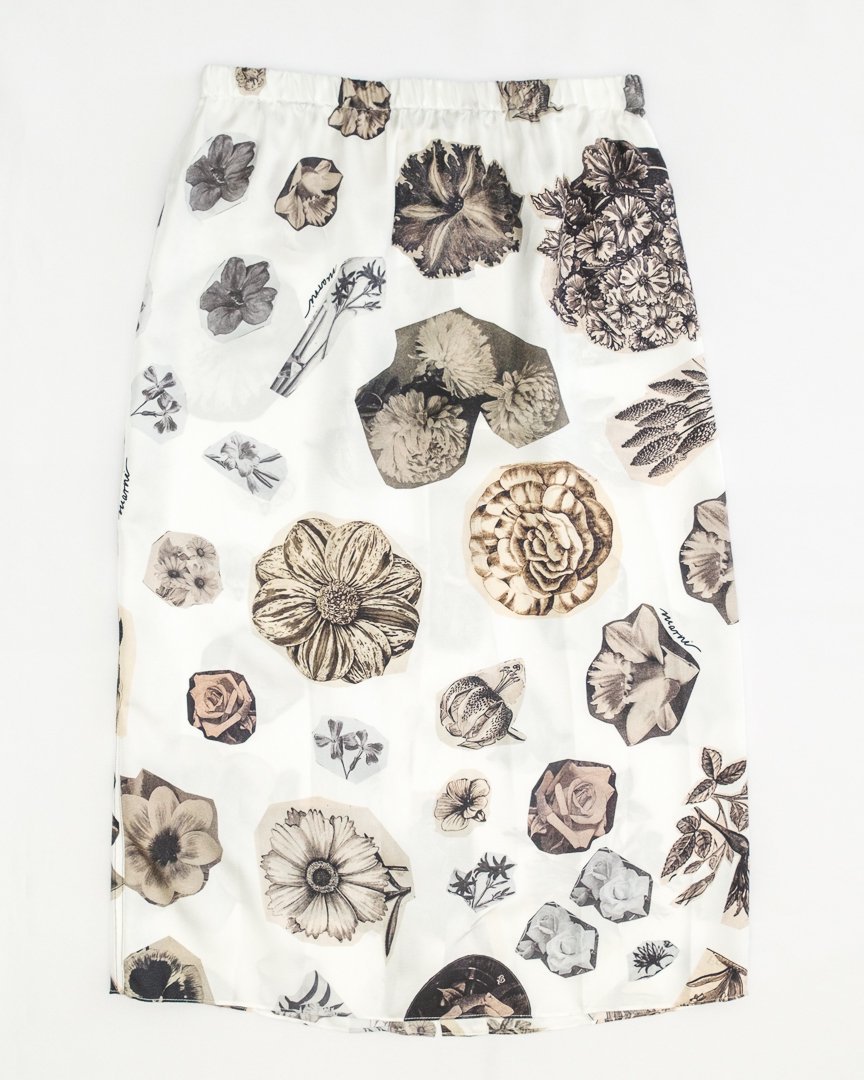 Collaged Flowers Skirt
