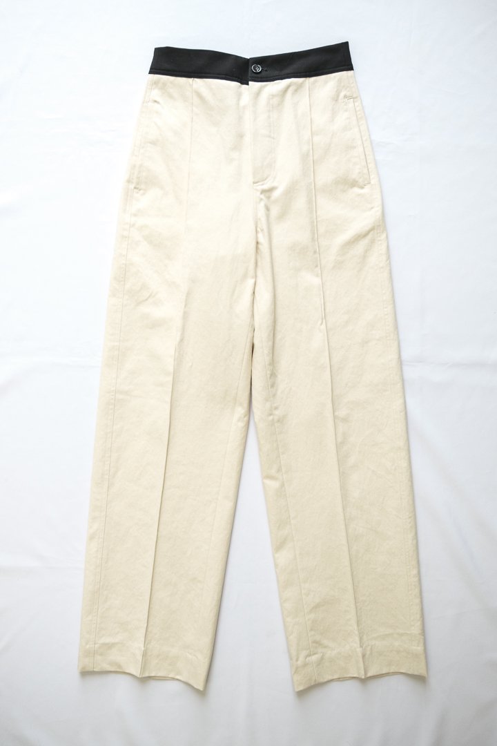 Panama Cotton Straight-leg Trousers