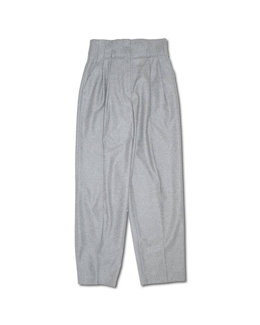 Wool Flannel Wide Tapered Trousers - Mame Kurogouchi