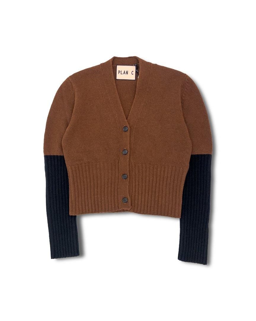 Bi-Color Knit CardiganPLAN C