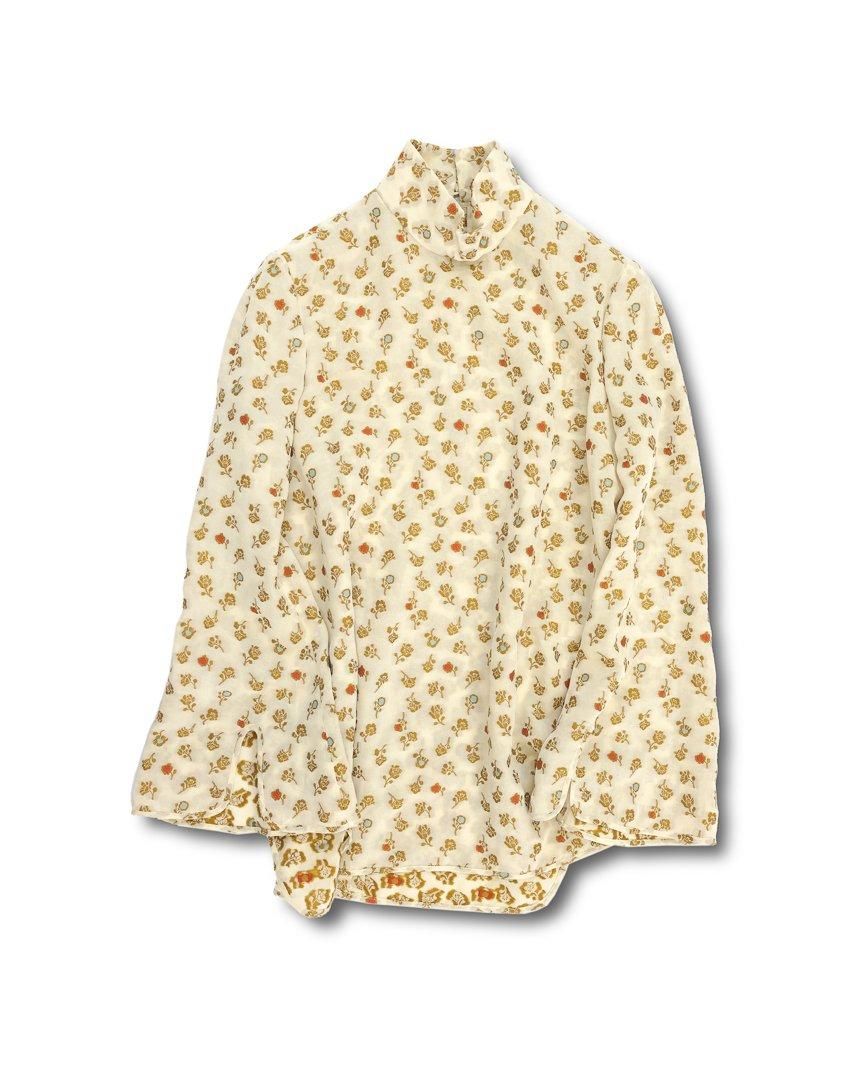 Floral Jacquard High Neck BlouseMame Kurogouchi