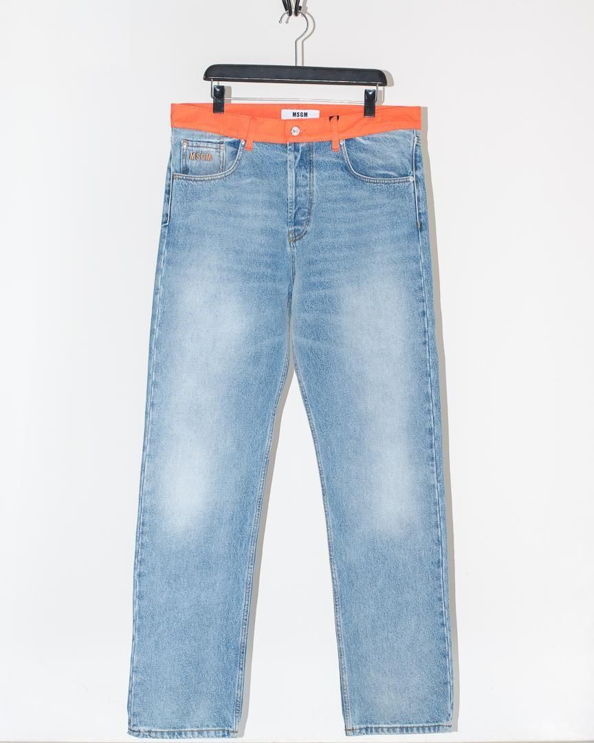 Bi-Color West Denim Pants