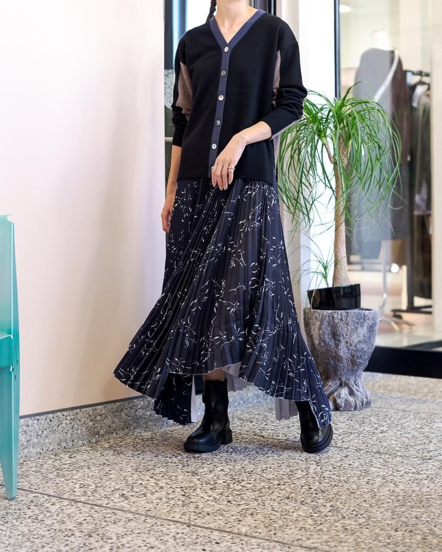 Random Hem Pleats Skirt - PLAN C