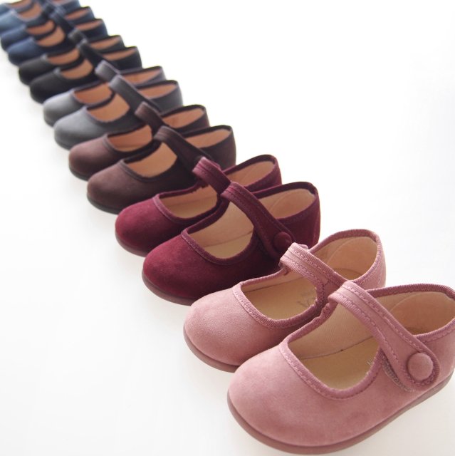 Little Mary Jane suede shoes with velcro strap (7 colors)