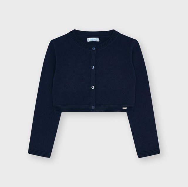 9Y only! - Mayoral - Basic short cardigan (Navy/White)