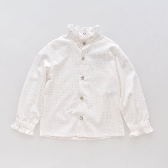 <img class='new_mark_img1' src='https://img.shop-pro.jp/img/new/icons2.gif' style='border:none;display:inline;margin:0px;padding:0px;width:auto;' />▽50% - Amaia Kids - Grenade blouse (Pink dots/ Green dots)
