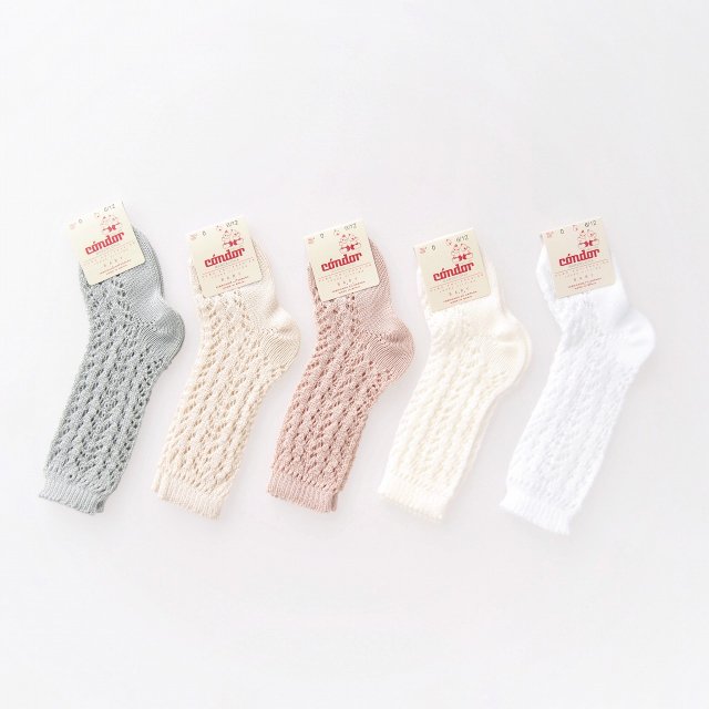 <img class='new_mark_img1' src='https://img.shop-pro.jp/img/new/icons1.gif' style='border:none;display:inline;margin:0px;padding:0px;width:auto;' />Condor - Perle openwork knee high socks (5colors)