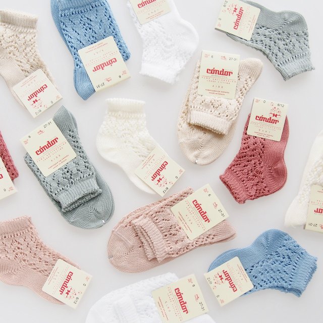 <img class='new_mark_img1' src='https://img.shop-pro.jp/img/new/icons1.gif' style='border:none;display:inline;margin:0px;padding:0px;width:auto;' />Condor - Perle openwork short socks (7colors)