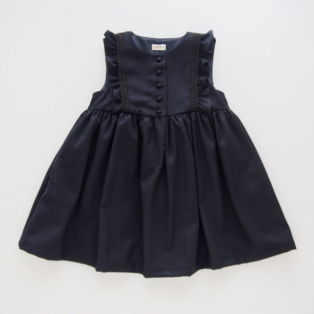Laivicar / baby lai - Navy ruffle pinafore dress