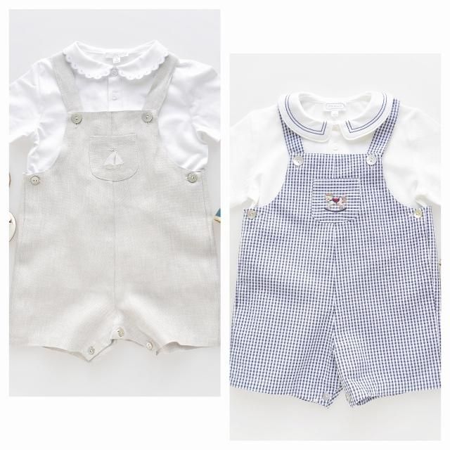 <img class='new_mark_img1' src='https://img.shop-pro.jp/img/new/icons2.gif' style='border:none;display:inline;margin:0px;padding:0px;width:auto;' />30% - 3Y only! - Nicoletta Fanna - Firenze dungaree (Gingham/ Linen)