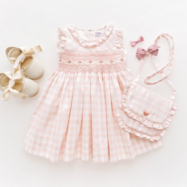 20% - 10Y only! - Kidiwi - Acacis dress (Pink gingham)