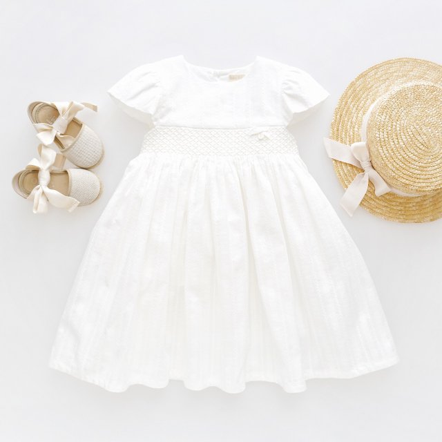 ▽10% - Laivicar / baby lai - White lace smocked dress