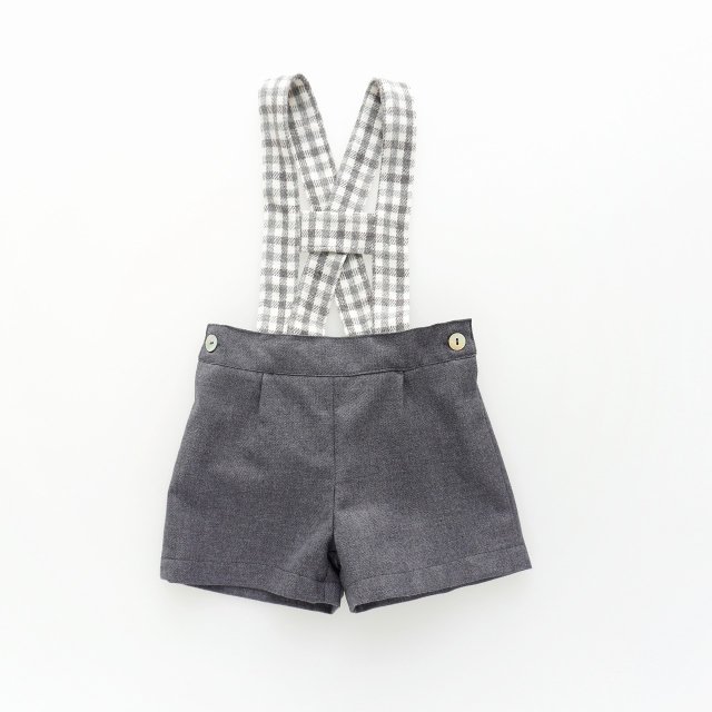 San Sakae petit - Arthur shorts (Grey checks)