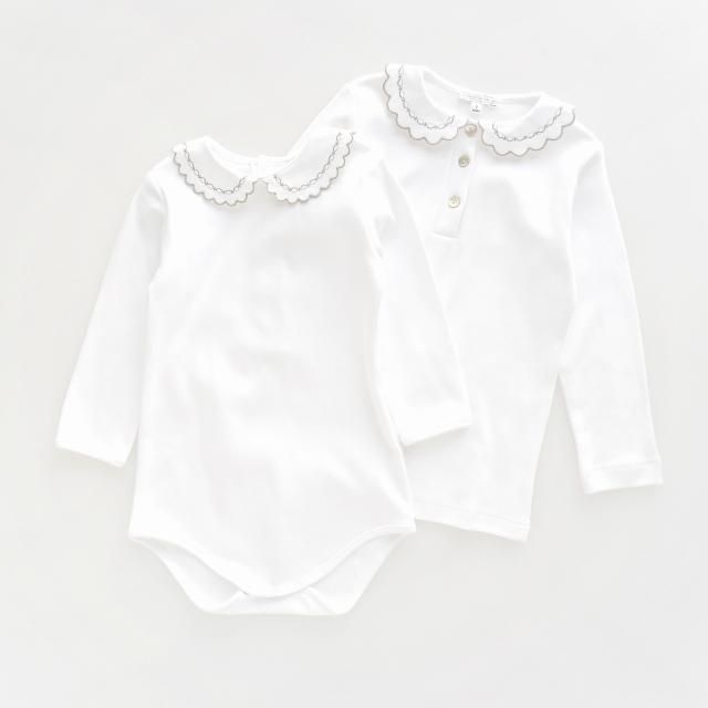 Nicoletta Fanna - Embroidery girl's top (Beige)