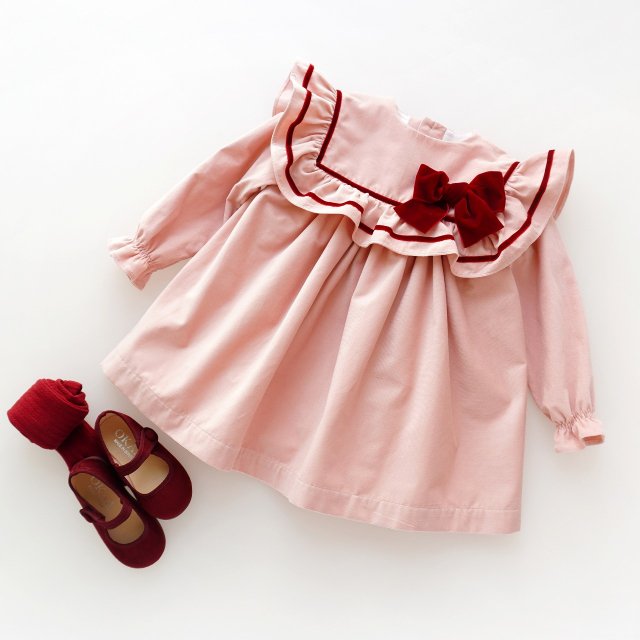 Camellia boutique - Frill yoke dress (Pink)