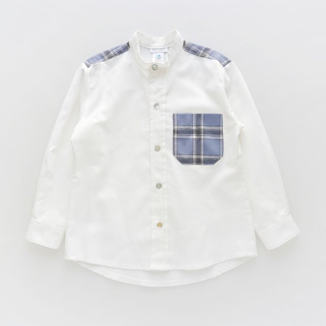 ▽10% - San Sakae petit -  Orion shirt (Blue grey tartan)