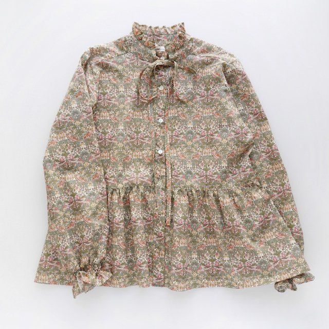 San Sakae petit - Ladies blouse (Liberty Strawberry thief spring)