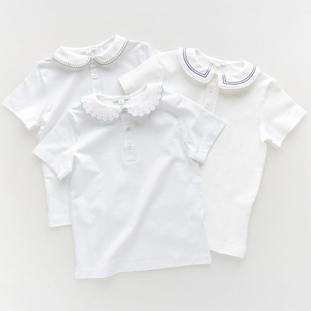 <img class='new_mark_img1' src='https://img.shop-pro.jp/img/new/icons1.gif' style='border:none;display:inline;margin:0px;padding:0px;width:auto;' />Nicoletta Fanna - Embroidery boy's tops (Dots/ Greige/ Navy)