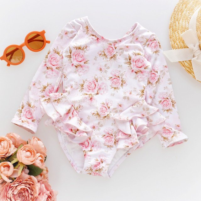 <img class='new_mark_img1' src='https://img.shop-pro.jp/img/new/icons1.gif' style='border:none;display:inline;margin:0px;padding:0px;width:auto;' />Camellia boutique - Rose long sleeves swimwear