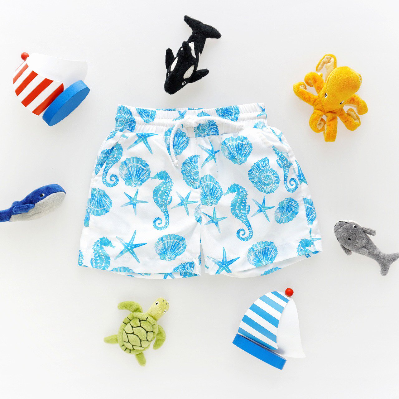 <img class='new_mark_img1' src='https://img.shop-pro.jp/img/new/icons1.gif' style='border:none;display:inline;margin:0px;padding:0px;width:auto;' />Camellia boutique - Under the sea swim shorts