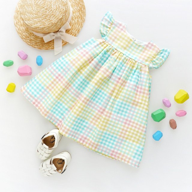 <img class='new_mark_img1' src='https://img.shop-pro.jp/img/new/icons1.gif' style='border:none;display:inline;margin:0px;padding:0px;width:auto;' />Laivicar / baby lai - Rainbow gauze dress