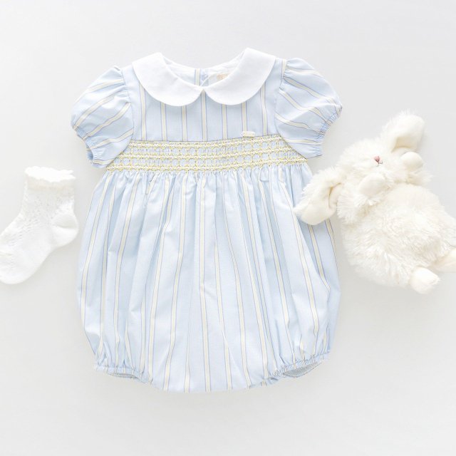 <img class='new_mark_img1' src='https://img.shop-pro.jp/img/new/icons1.gif' style='border:none;display:inline;margin:0px;padding:0px;width:auto;' />Laivicar / baby lai - Stripes smocked romper