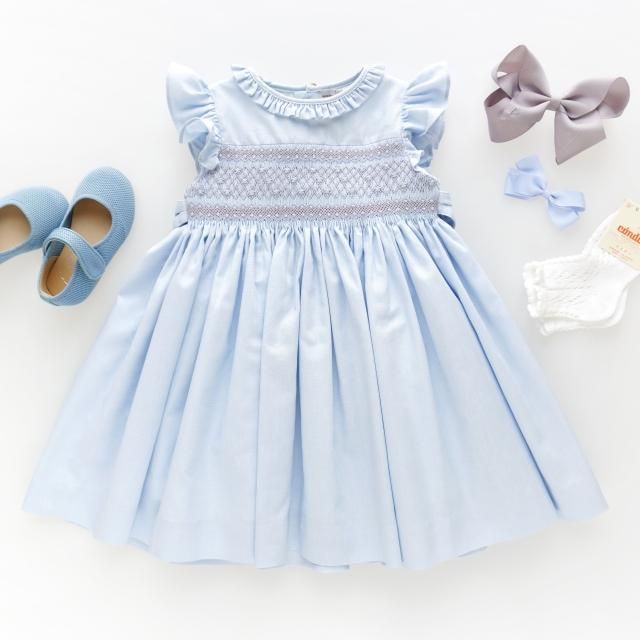Charlotte sy Dimby - Bleu clair smocked dress 