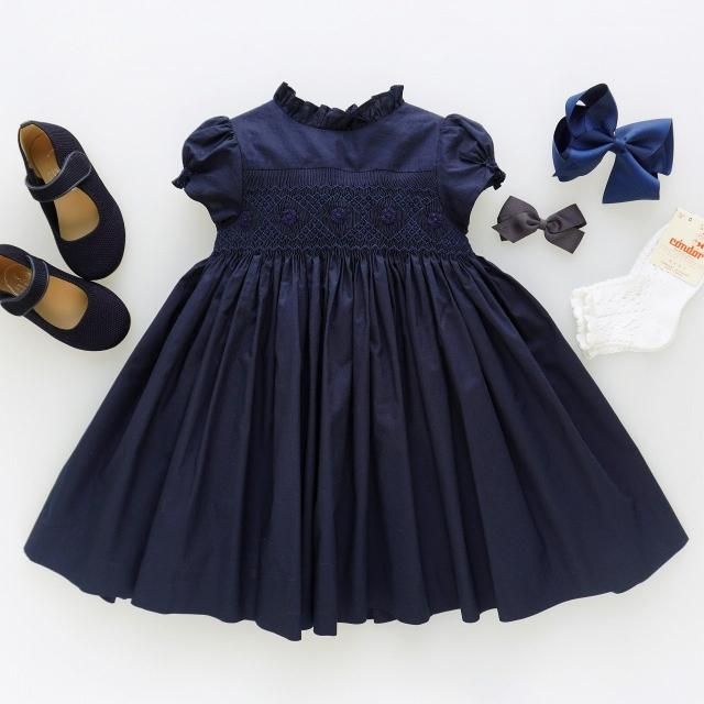 Charlotte sy Dimby - Bleu marine smocked dress 
