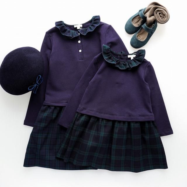 <img class='new_mark_img1' src='https://img.shop-pro.jp/img/new/icons2.gif' style='border:none;display:inline;margin:0px;padding:0px;width:auto;' />▽20% - Nicoletta Fanna - Mita dress (Navy×Tartan)