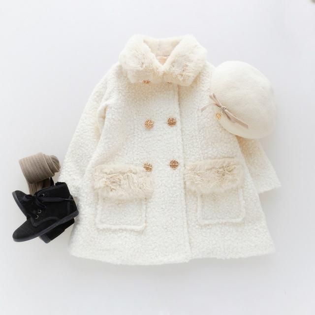 <img class='new_mark_img1' src='https://img.shop-pro.jp/img/new/icons2.gif' style='border:none;display:inline;margin:0px;padding:0px;width:auto;' />▽30% - Camellia boutique - Poodle boa coat (Ivory)