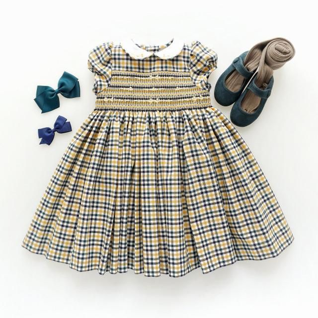 Charlotte sy Dimby - Preppy check  smocked dress