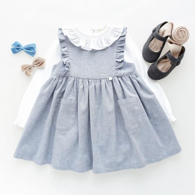 <img class='new_mark_img1' src='https://img.shop-pro.jp/img/new/icons2.gif' style='border:none;display:inline;margin:0px;padding:0px;width:auto;' />10% - Laivicar / baby lai - Celeste pocket pinafore 
