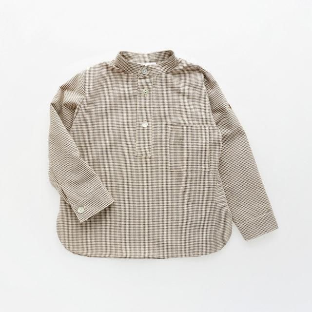 <img class='new_mark_img1' src='https://img.shop-pro.jp/img/new/icons2.gif' style='border:none;display:inline;margin:0px;padding:0px;width:auto;' />10% - San Sakae petit - Orion shirt (Brown checks)