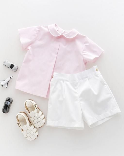 <img class='new_mark_img1' src='https://img.shop-pro.jp/img/new/icons1.gif' style='border:none;display:inline;margin:0px;padding:0px;width:auto;' />San Sakae petit - Hector shirt (Pink stripes)