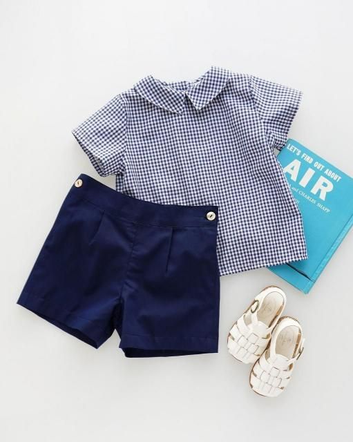 <img class='new_mark_img1' src='https://img.shop-pro.jp/img/new/icons1.gif' style='border:none;display:inline;margin:0px;padding:0px;width:auto;' />San Sakae petit - Achilles shirt (Navy gingham)