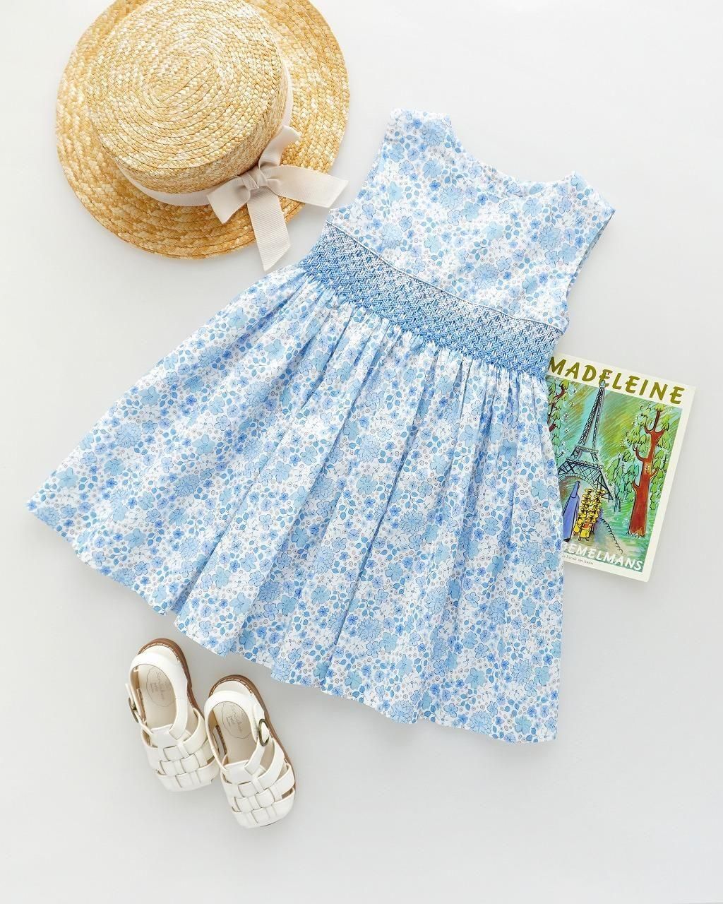 SanSakae Violeta smocked ワンピース 10Y ピンク