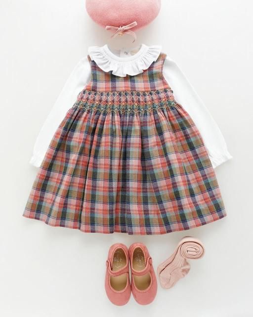 <img class='new_mark_img1' src='https://img.shop-pro.jp/img/new/icons1.gif' style='border:none;display:inline;margin:0px;padding:0px;width:auto;' />Carmelle pinafore dress (Pink tartan)