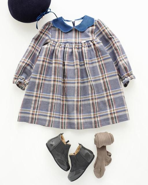 <img class='new_mark_img1' src='https://img.shop-pro.jp/img/new/icons1.gif' style='border:none;display:inline;margin:0px;padding:0px;width:auto;' />Indigo tartan dress