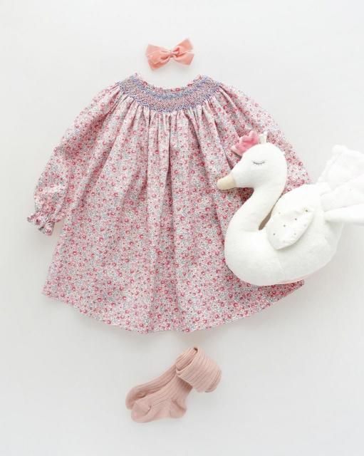 <img class='new_mark_img1' src='https://img.shop-pro.jp/img/new/icons1.gif' style='border:none;display:inline;margin:0px;padding:0px;width:auto;' />Fabiola bishop dress (Pink floral)