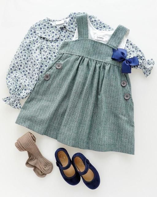 <img class='new_mark_img1' src='https://img.shop-pro.jp/img/new/icons1.gif' style='border:none;display:inline;margin:0px;padding:0px;width:auto;' />Pichi vintage pinafore dress (Moss)