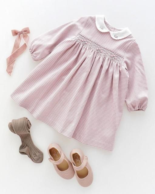 <img class='new_mark_img1' src='https://img.shop-pro.jp/img/new/icons1.gif' style='border:none;display:inline;margin:0px;padding:0px;width:auto;' />Vichy smocked dress (Pink)