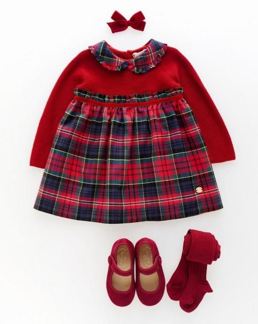 <img class='new_mark_img1' src='https://img.shop-pro.jp/img/new/icons1.gif' style='border:none;display:inline;margin:0px;padding:0px;width:auto;' />Manchester knit combi dress (Red tartan) 