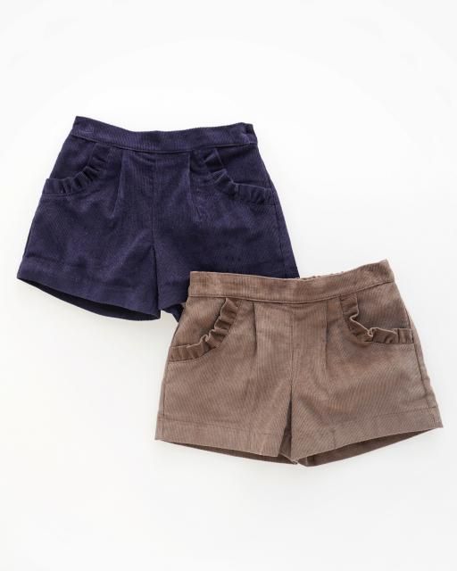 <img class='new_mark_img1' src='https://img.shop-pro.jp/img/new/icons1.gif' style='border:none;display:inline;margin:0px;padding:0px;width:auto;' />San Sakae petit - Sweet pea shorts (Corduroy 2 colors)