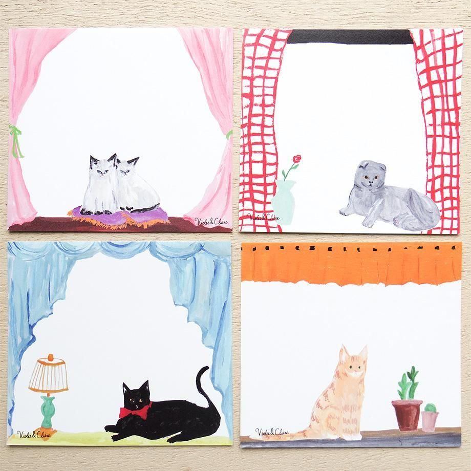 Violet & Claire ブロックメモ CAT's view