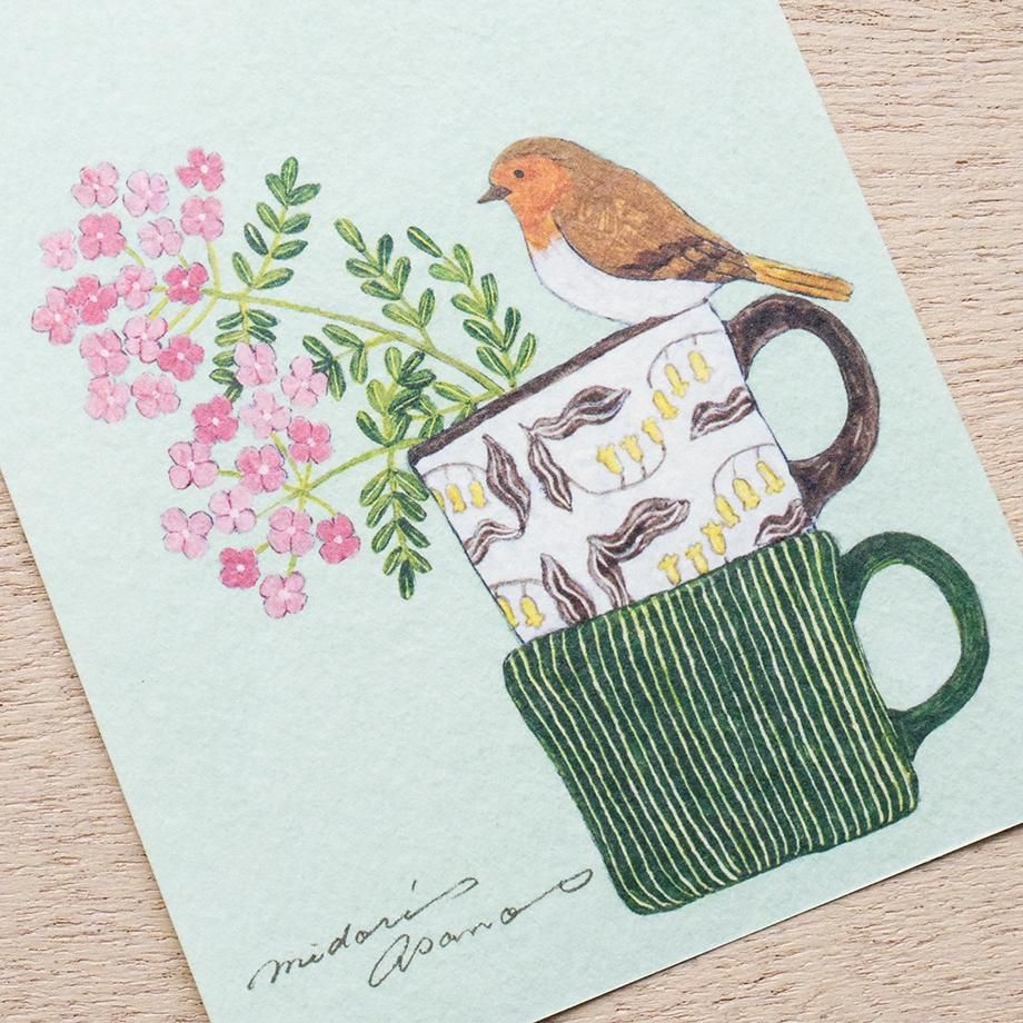 浅野みどり 一筆箋 My favorite mugs