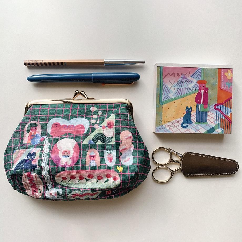 今井キラ×多屋来夢 帆布がま口コスメポーチ I want Candy