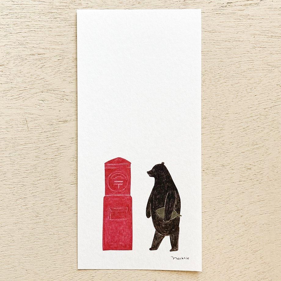 【バラ売り可】 ネクタイ さん 美濃和紙 一筆箋　2冊 バラ売り可】 ネクタイ さん 美濃和紙 一筆箋 2冊